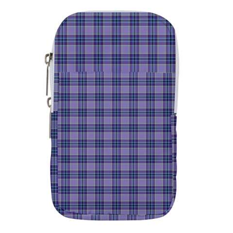 Purple Plaid Tartan 1 Waist Pouch (Large) from ArtsNow.com