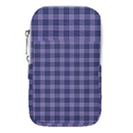 Purple Plaid Tartan 1 Waist Pouch (Large)