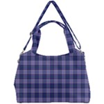 Purple Plaid Tartan 1 Double Compartment Shoulder Bag