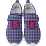 Purple Plaid Tartan 1 Men s Velcro Strap Shoes