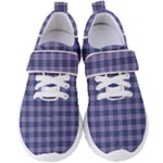 Purple Plaid Tartan 1 Women s Velcro Strap Shoes