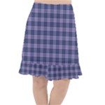 Purple Plaid Tartan 1 Fishtail Chiffon Skirt