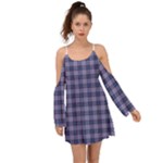 Purple Plaid Tartan 1 Boho Dress