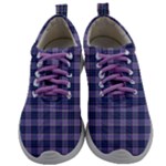 Purple Plaid Tartan 1 Mens Athletic Shoes