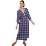 Purple Plaid Tartan 1 Grecian Style  Maxi Dress