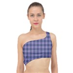 Purple Plaid Tartan 1 Spliced Up Bikini Top 