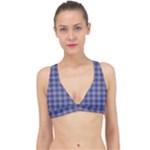 Purple Plaid Tartan 1 Classic Banded Bikini Top