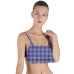 Purple Plaid Tartan 1 Layered Top Bikini Top 