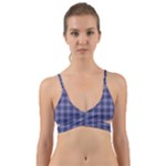 Purple Plaid Tartan 1 Wrap Around Bikini Top