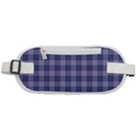 Purple Plaid Tartan 1 Rounded Waist Pouch