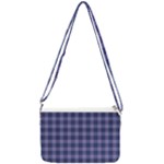 Purple Plaid Tartan 1 Double Gusset Crossbody Bag