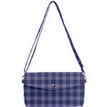 Purple Plaid Tartan 1 Removable Strap Clutch Bag