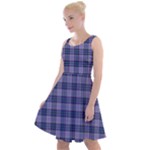 Purple Plaid Tartan 1 Knee Length Skater Dress