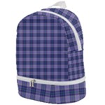 Purple Plaid Tartan 1 Zip Bottom Backpack