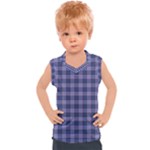 Purple Plaid Tartan 1 Kids  Sport Tank Top