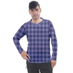 Purple Plaid Tartan 1 Men s Pique Long Sleeve T-Shirt