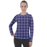 Purple Plaid Tartan 1 Women s Pique Long Sleeve T-Shirt