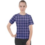 Purple Plaid Tartan 1 Women s Sport Raglan T-Shirt