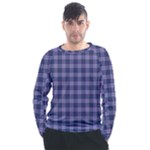 Purple Plaid Tartan 1 Men s Long Sleeve Raglan T-Shirt