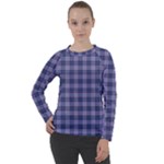 Purple Plaid Tartan 1 Women s Long Sleeve Raglan T-Shirt