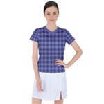 Purple Plaid Tartan 1 Women s Sports Top