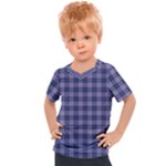 Purple Plaid Tartan 1 Kids  Sports T-Shirt