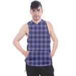 Purple Plaid Tartan 1 Men s Sleeveless Hoodie