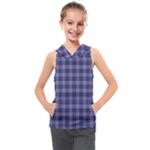 Purple Plaid Tartan 1 Kids  Sleeveless Hoodie