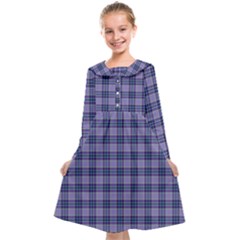 Purple Plaid Tartan 1 Kids  Midi Sailor Dress from ArtsNow.com