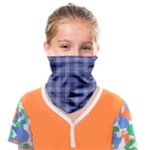 Purple Plaid Tartan 1 Face Covering Bandana (Kids)