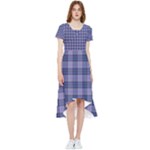 Purple Plaid Tartan 1 High Low Boho Dress