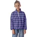 Purple Plaid Tartan 1 Kids  Half Zip Hoodie