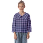 Purple Plaid Tartan 1 Kids  Sailor Shirt