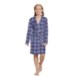 Purple Plaid Tartan 1 Kids  Long Sleeve Velvet Lounge Robe