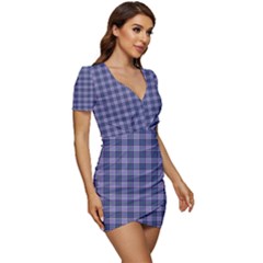 Low Cut Cap Sleeve Mini Dress 