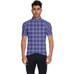 Purple Plaid Tartan 1 Men s Short Sleeve Cycling Jersey