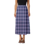 Purple Plaid Tartan 1 Classic Midi Chiffon Skirt