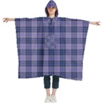 Purple Plaid Tartan 1 Women s Hooded Rain Ponchos