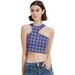 Purple Plaid Tartan 1 Cut Out Top from ArtsNow.com