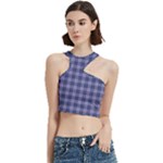 Purple Plaid Tartan 1 Cut Out Top