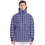 Purple Plaid Tartan 1 Men s Pullover Zip Ski and Snowboard Waterproof Breathable Jacket