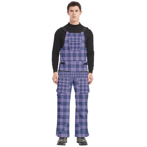 Purple Plaid Tartan 1 Men s Side Zip Front Pouch Ski And Snowboard Bib Pants	 from ArtsNow.com