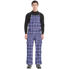 Purple Plaid Tartan 1 Men s Side Zip Front Pouch Ski And Snowboard Bib Pants	 from ArtsNow.com