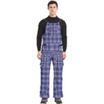 Purple Plaid Tartan 1 Men s Side Zip Front Pouch Ski And Snowboard Bib Pants	