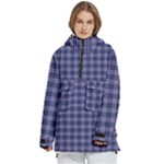 Purple Plaid Tartan 1 Women s Pullover Zip Ski and Snowboard Waterproof Breathable Jacket