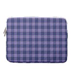 Purple Plaid Tartan 1 14  Vertical Laptop Sleeve Case With Pocket