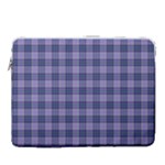 Purple Plaid Tartan 1 15  Vertical Laptop Sleeve Case With Pocket