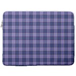 Purple Plaid Tartan 1 17  Vertical Laptop Sleeve Case With Pocket