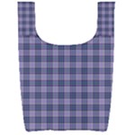 Purple Plaid Tartan 1 Foldable Shopping Bag