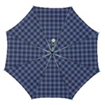 Purple Plaid Tartan 1 Automatic Folding Umbrella with Case (Medium)